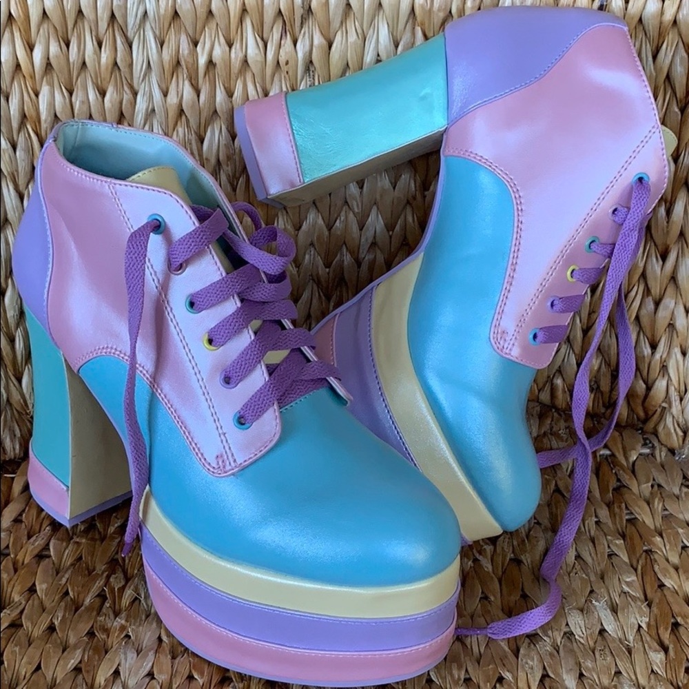 NIB Sugar Thrillz Pastel Platform Oxfords - Picture 8 of 8
